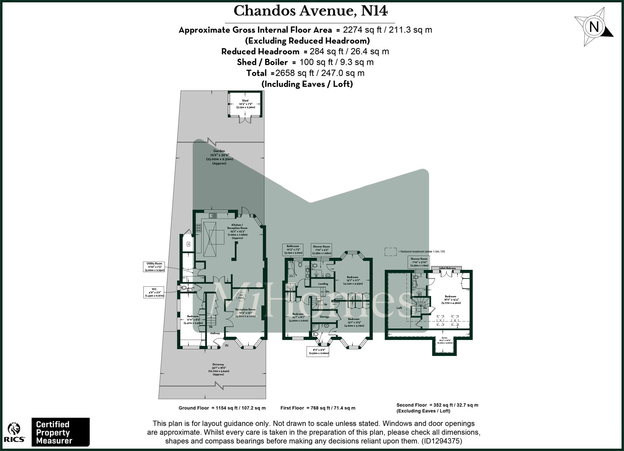 5 bed house for sale in Chandos Avenue, London, N14 - Property floorplan