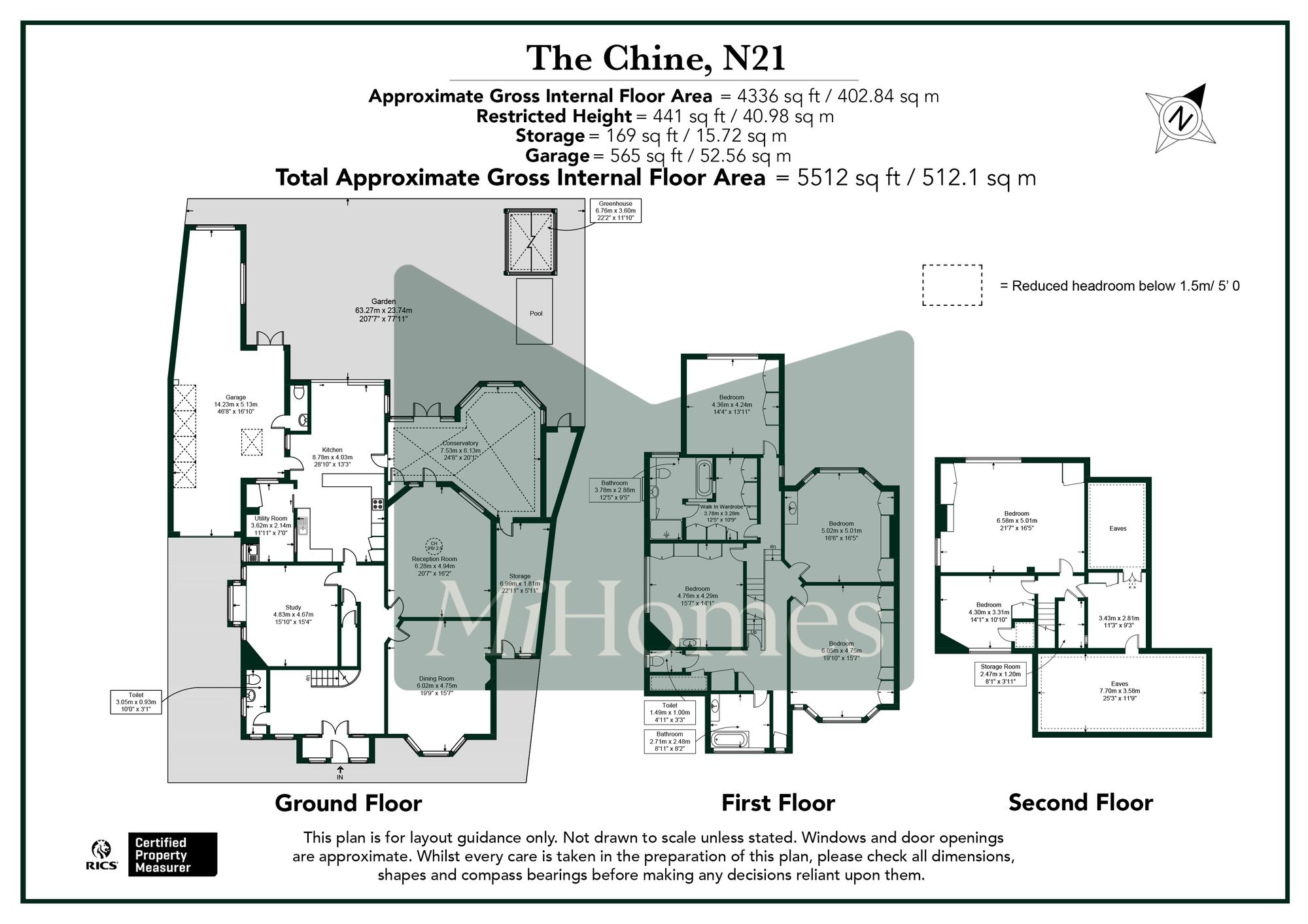 6 bed detached house for sale in The Chine, London, N21 - Property floorplan