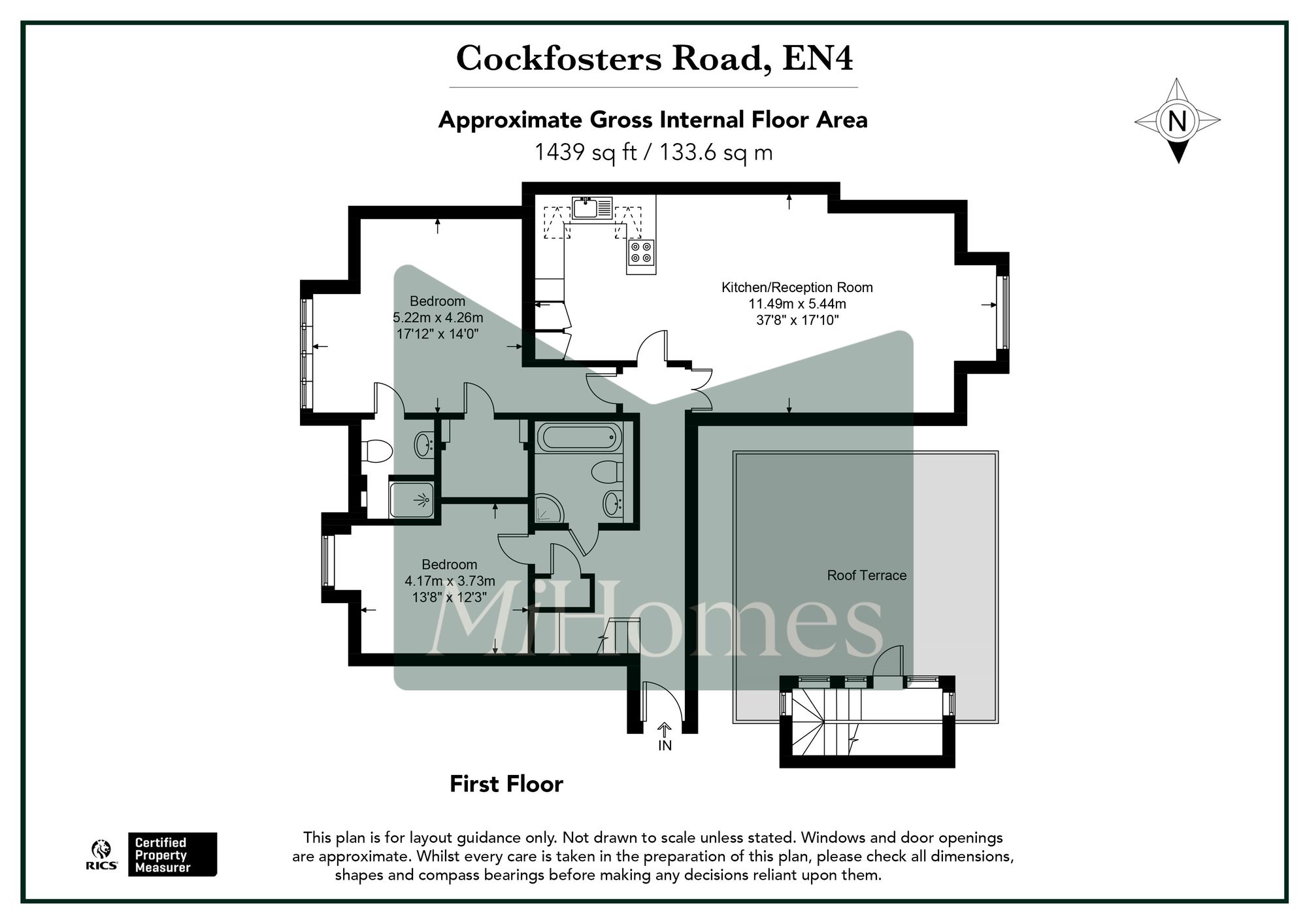 2 bed flat for sale in Cockfosters Road, Buckley Court, EN4 - Property floorplan