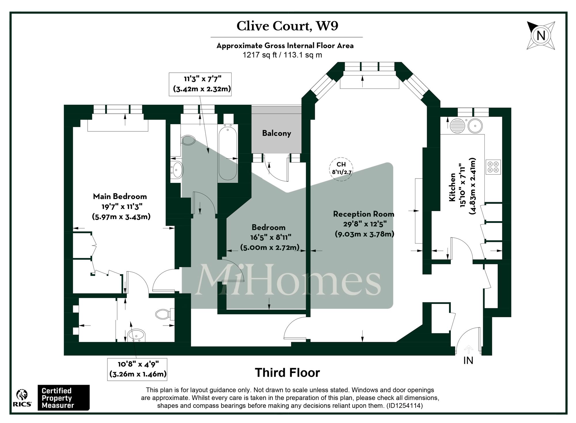 2 bed flat for sale in Maida Vale, London, W9 - Property floorplan