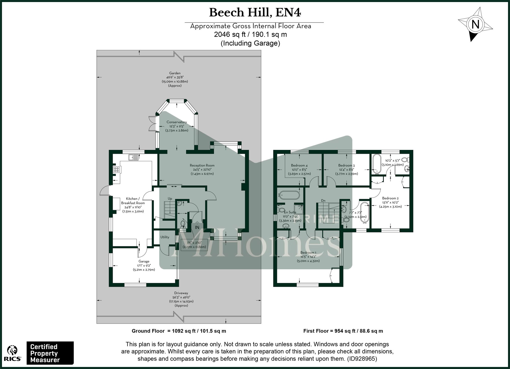 4 bed detached house for sale in Beech Hill, Barnet, EN4 - Property floorplan