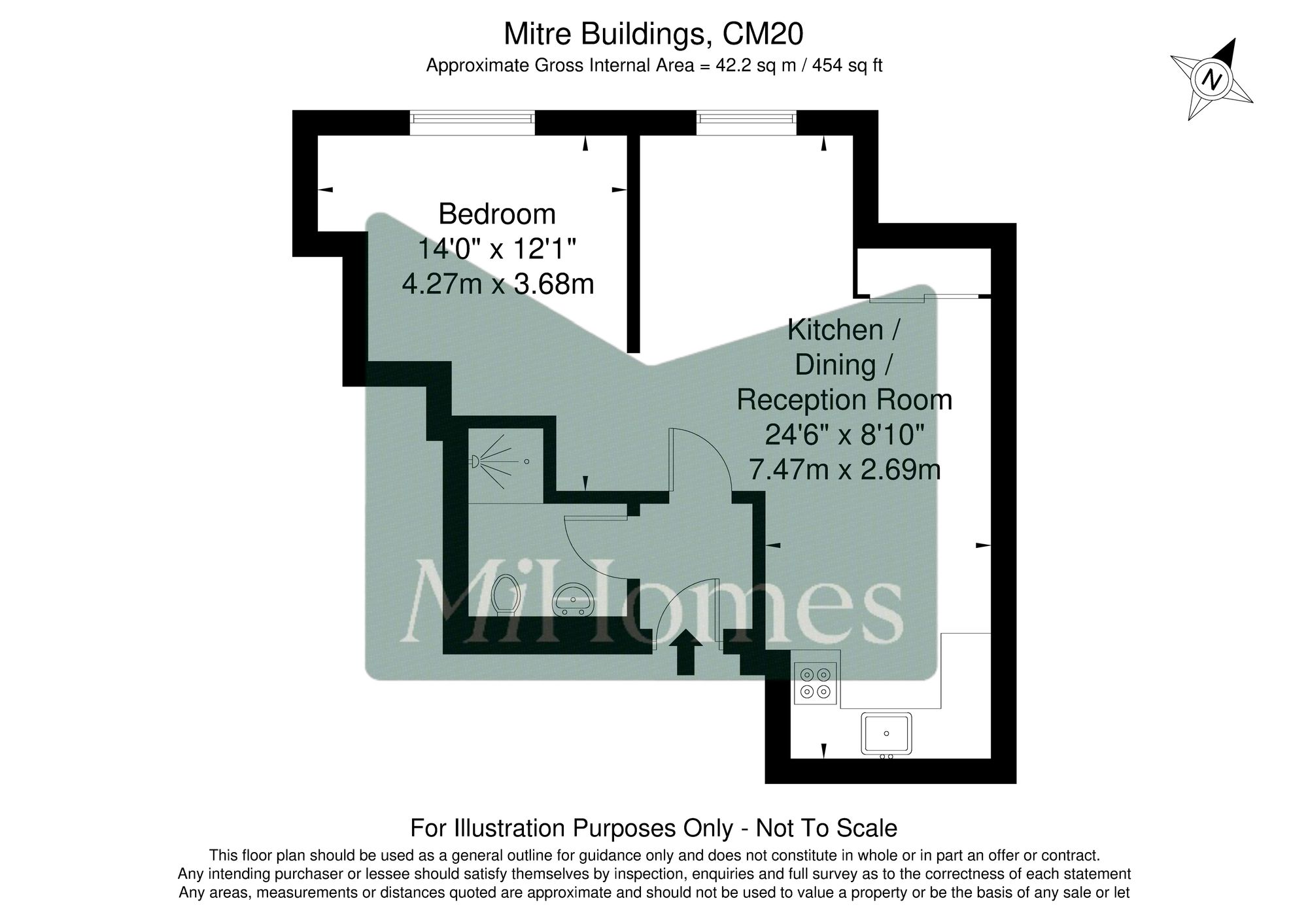 Flat to rent in Kitson Way, Harlow, CM20 - Property floorplan