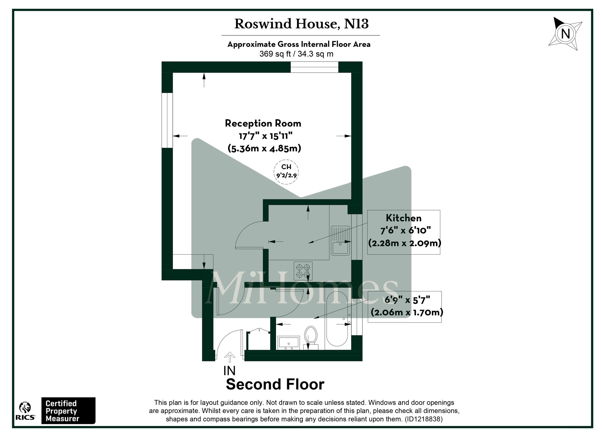 Flat to rent in Windsor Road, London, N13 - Property floorplan