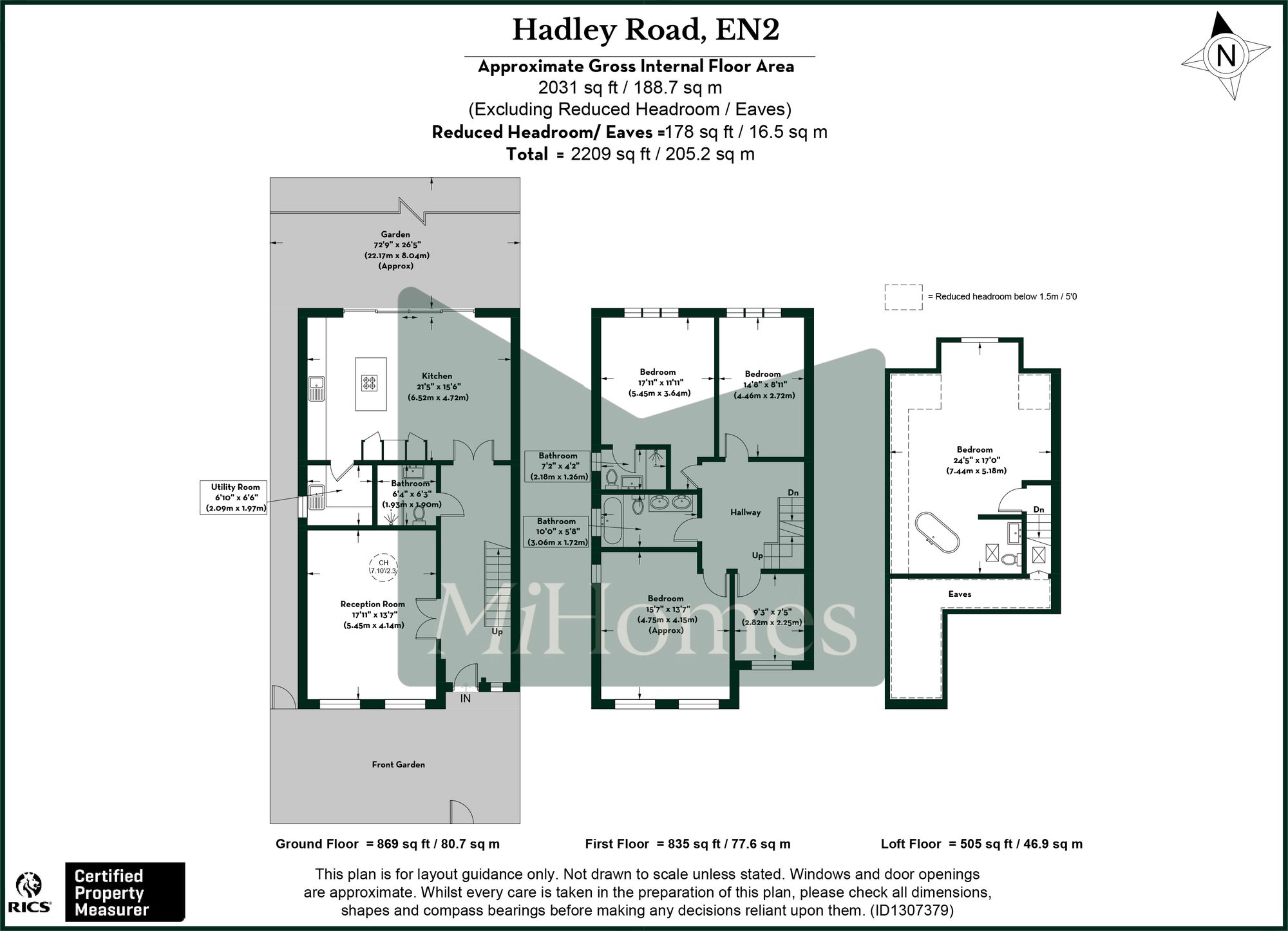 5 bed semi-detached house for sale in Hadley Road, Enfield, EN2 - Property floorplan