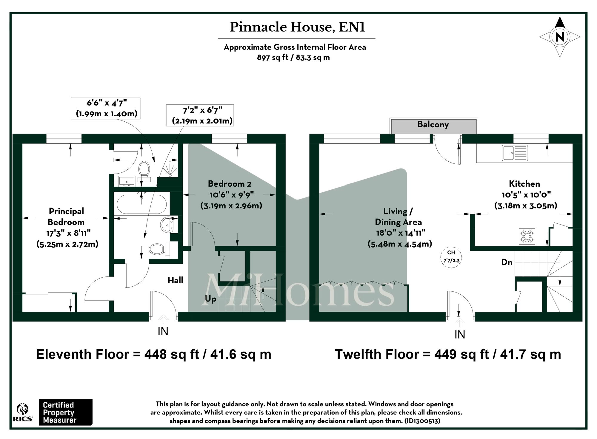 2 bed flat for sale in Southbury Road, Enfield, EN1 - Property floorplan