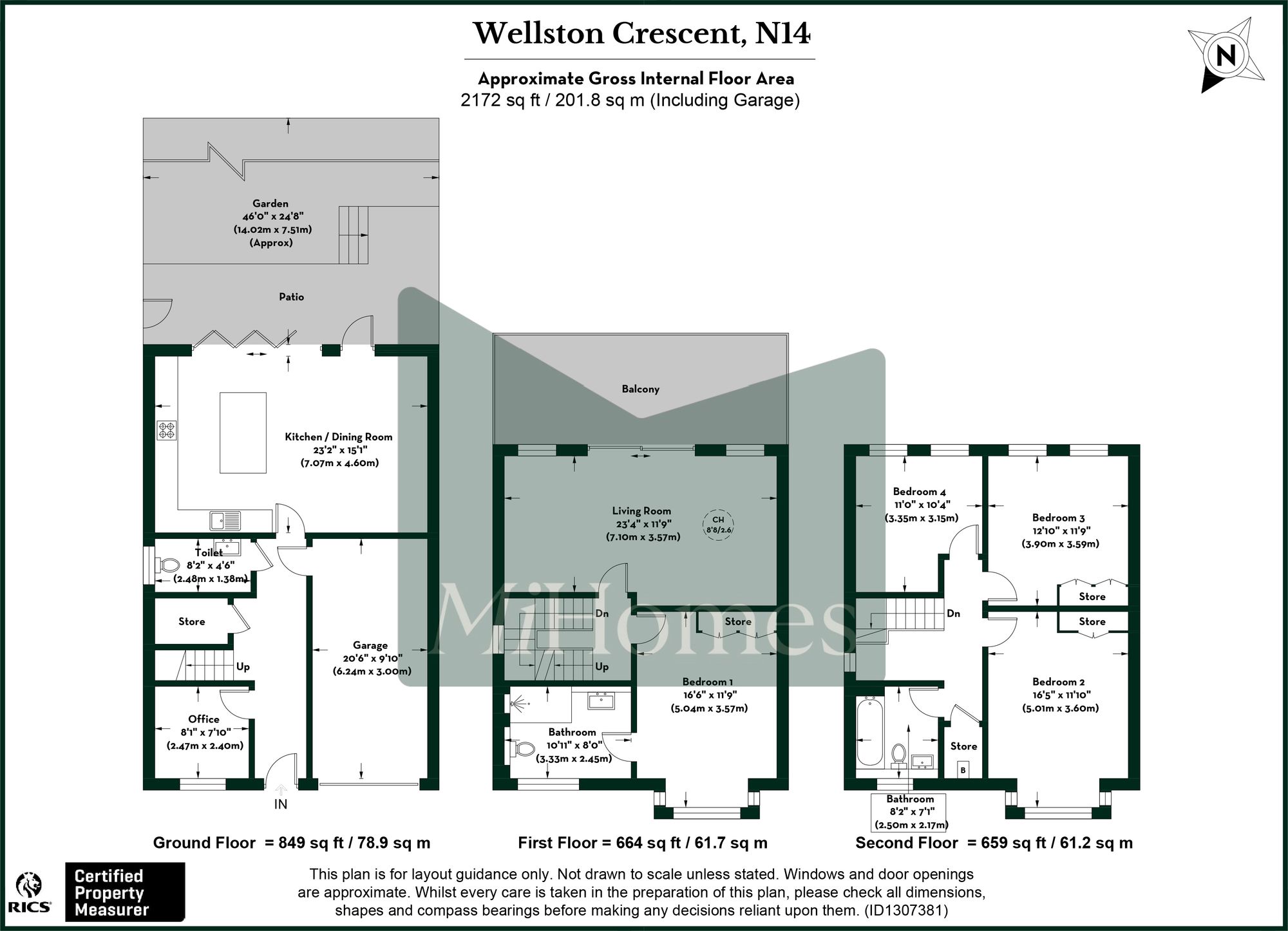 4 bed mid-terraced house for sale in Wellston Crescent, London, N14 - Property floorplan