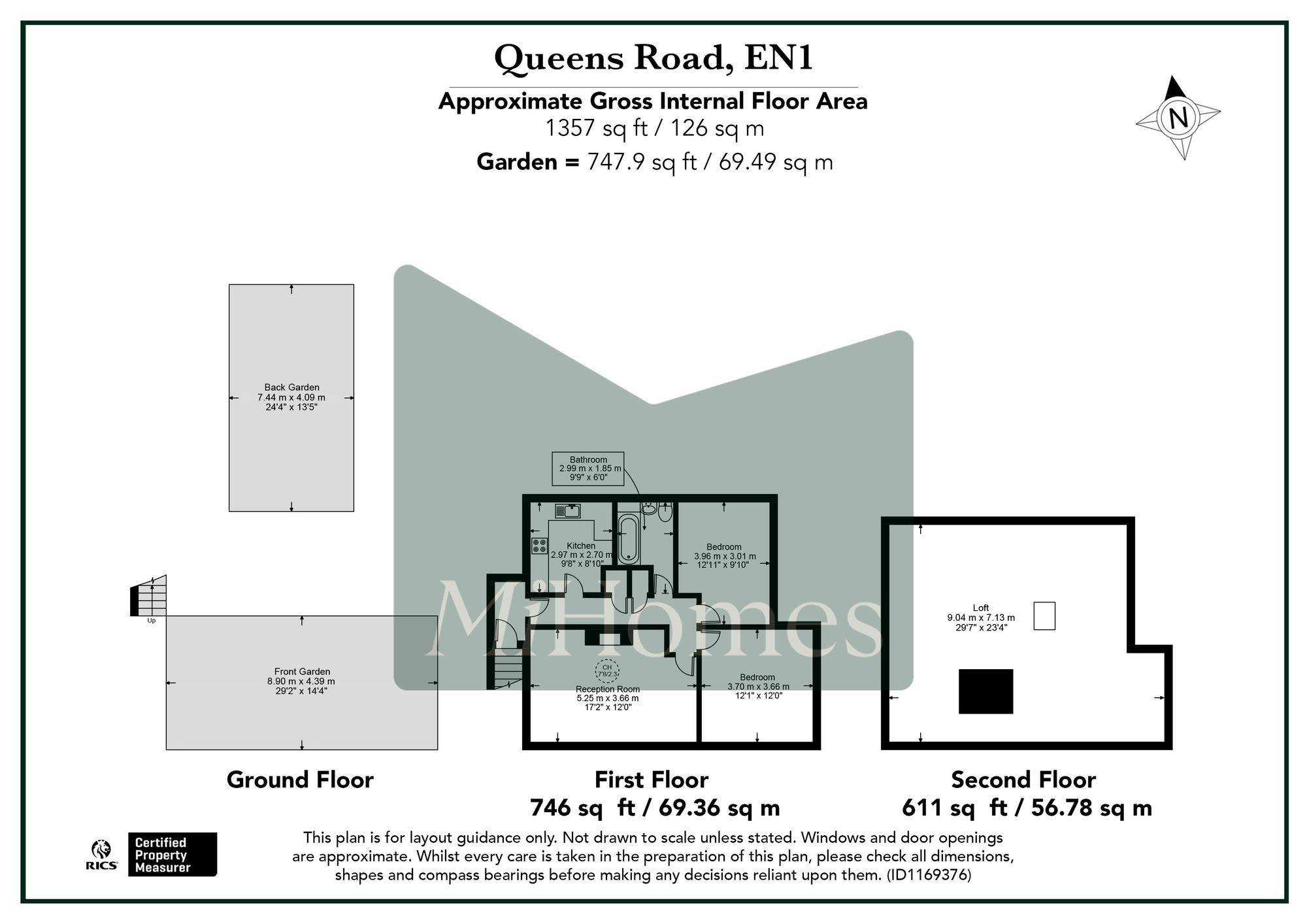 2 bed maisonette for sale in Queens Road, Enfield, EN1 - Property floorplan