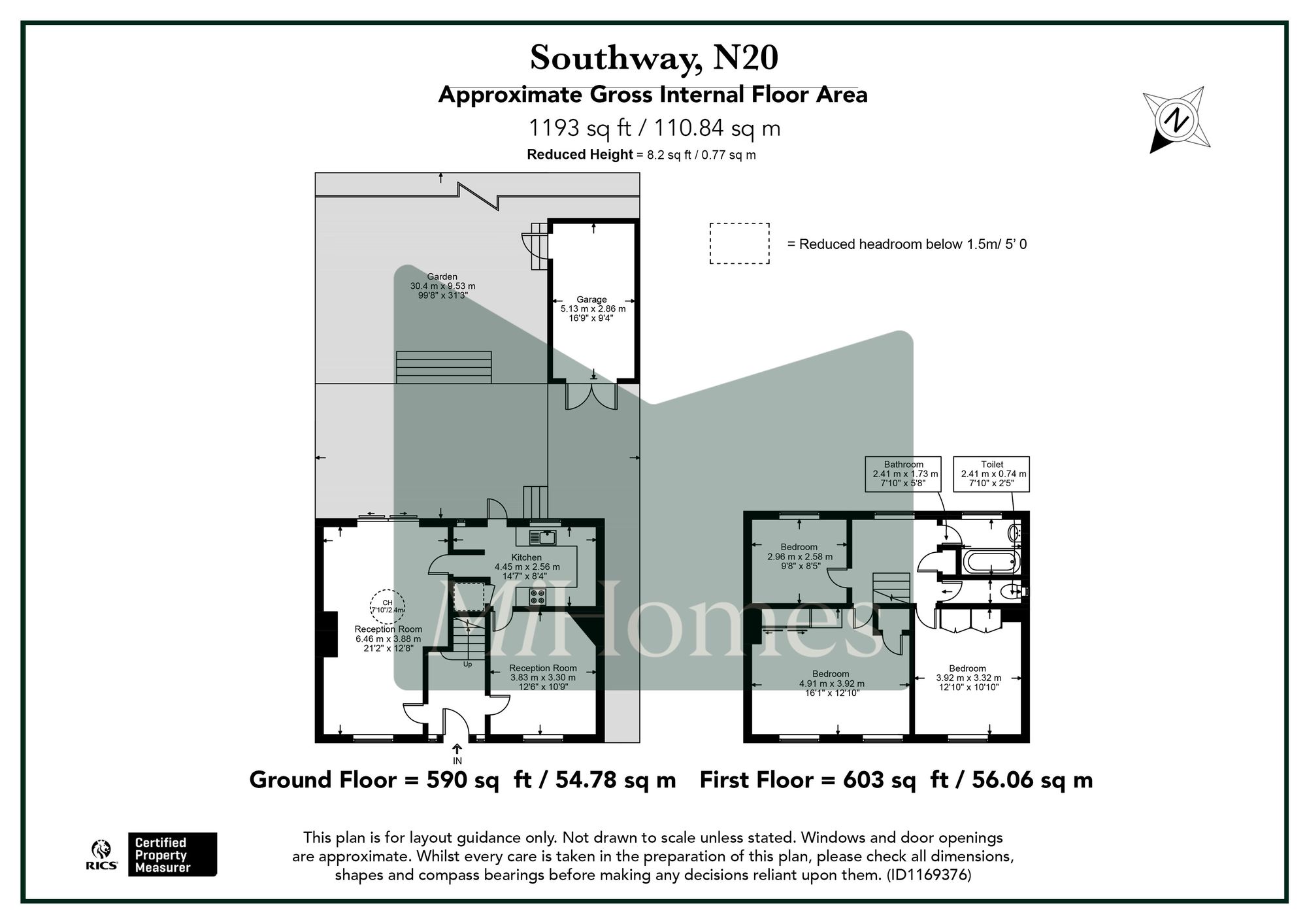 3 bed semi-detached house for sale in Southway, London, N20 - Property floorplan
