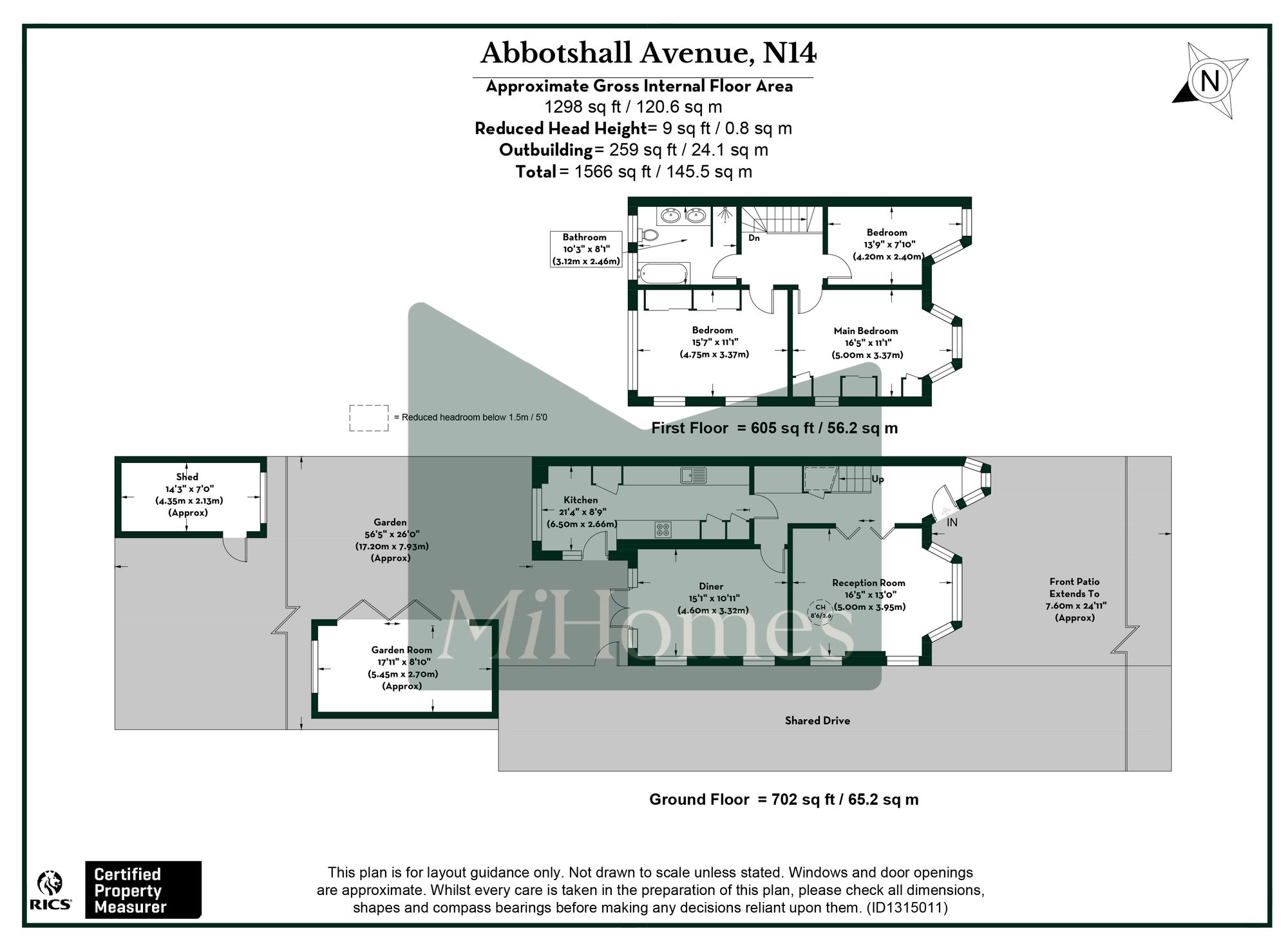 3 bed semi-detached house for sale in Abbotshall Avenue, London, N14 - Property floorplan