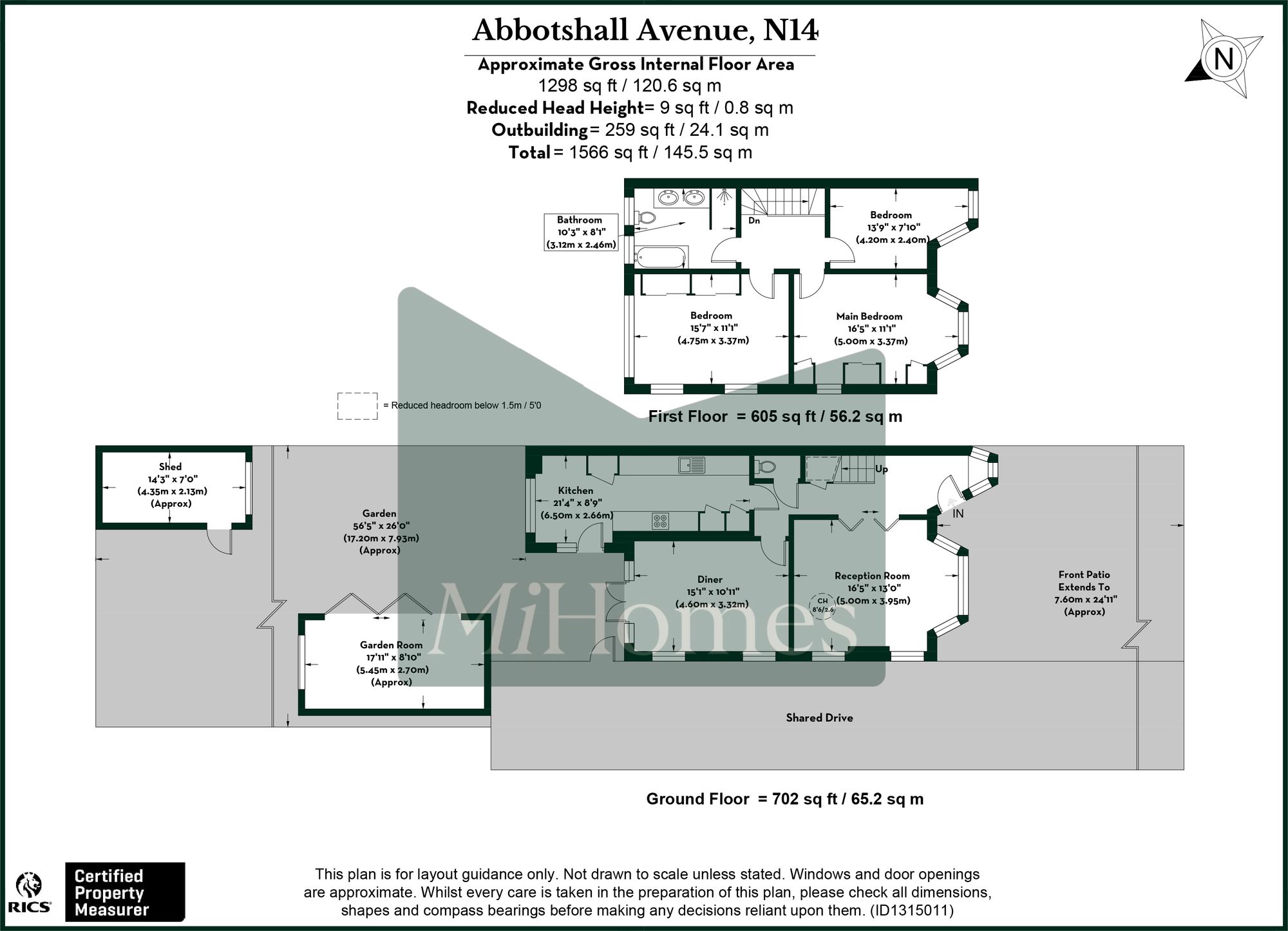 3 bed semi-detached house for sale in Abbotshall Avenue, London, N14 - Property floorplan