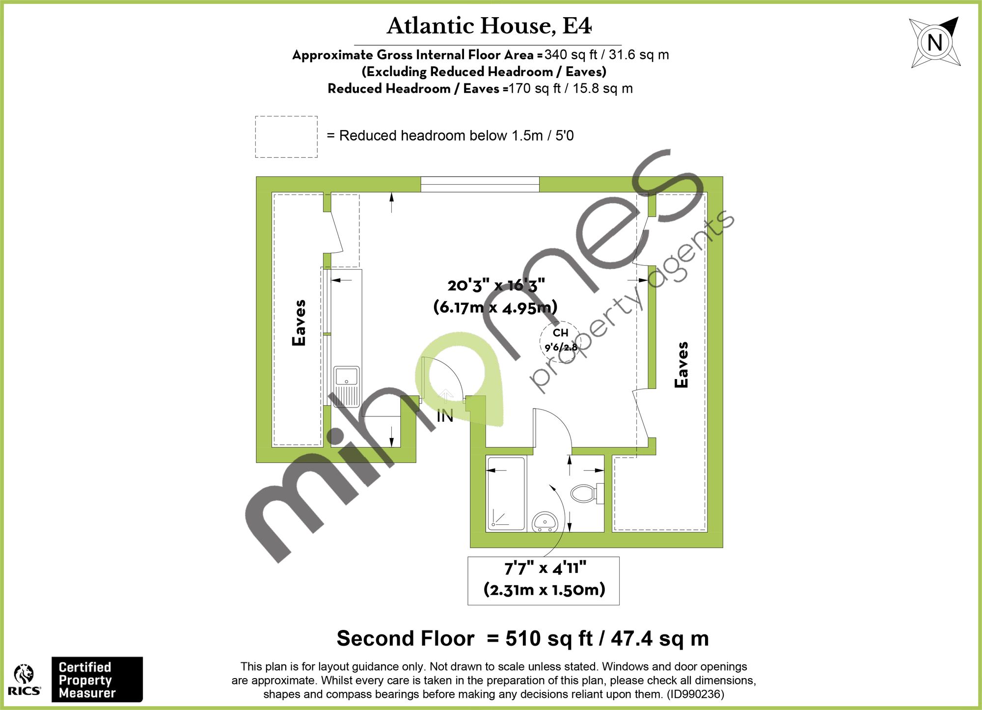Flat to rent in Pretoria Road, Chingford, E4 - Property floorplan