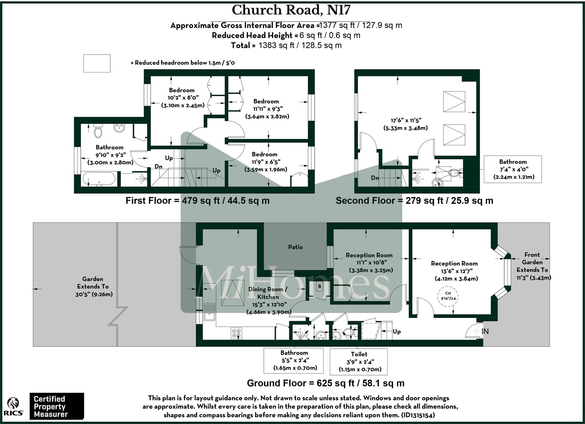 4 bed terraced house for sale in Church Road, London, N17 - Property floorplan