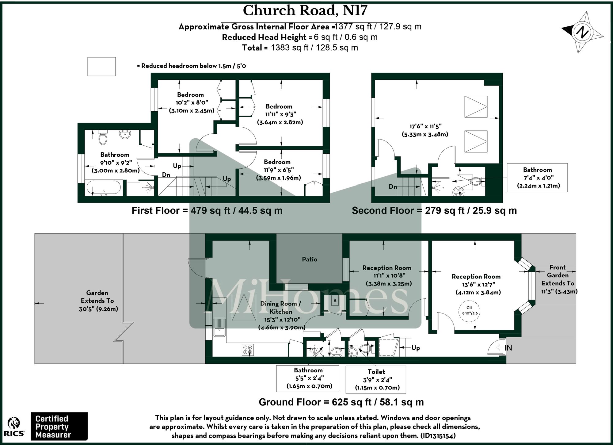 4 bed terraced house for sale in Church Road, London, N17 - Property floorplan