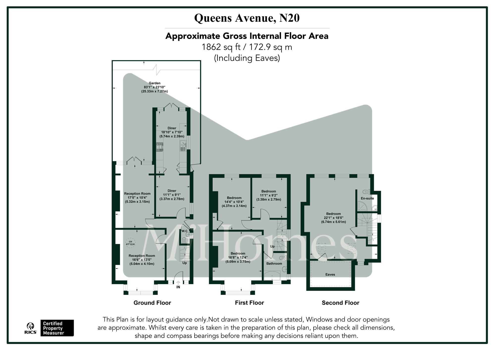 4 bed semi-detached house to rent in Queens Avenue, London, N20 - Property floorplan