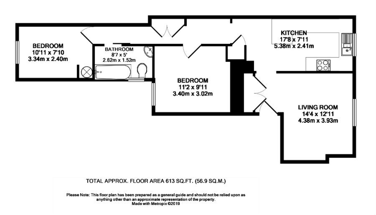 2 bed apartment to rent in Longbrook Street - Property floorplan