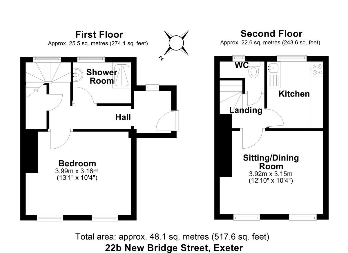4 bed apartment for sale in Four 1-bedroom Self Contained Flats - Property floorplan