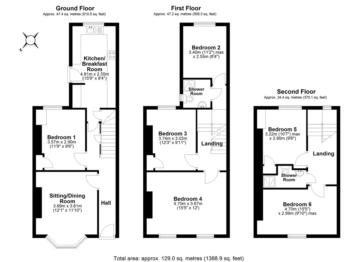 6 bed terraced house for sale in Oxford Road, Exeter, EX4 - Property floorplan