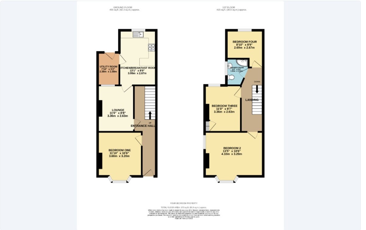4 bed end of terrace house for sale in Monkswell Road, Mount Pleasant - Property floorplan