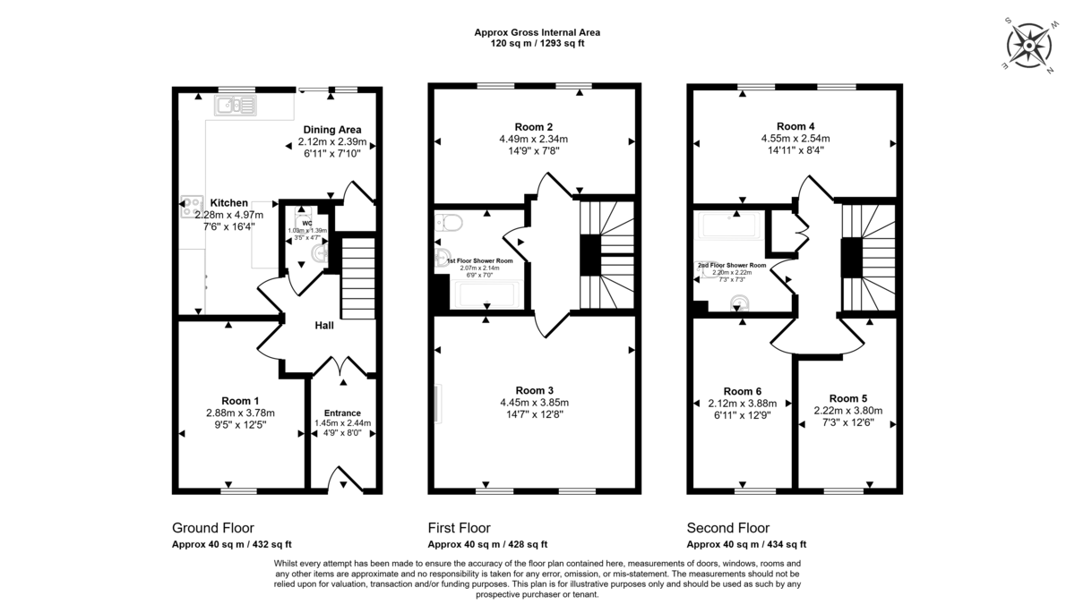 6 bed town house for sale in Royal Crescent, Exeter, EX2 - Property floorplan