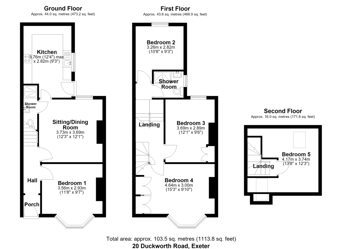 5 bed terraced house for sale in Duckworth Road, St Thomas, EX2 - Property floorplan