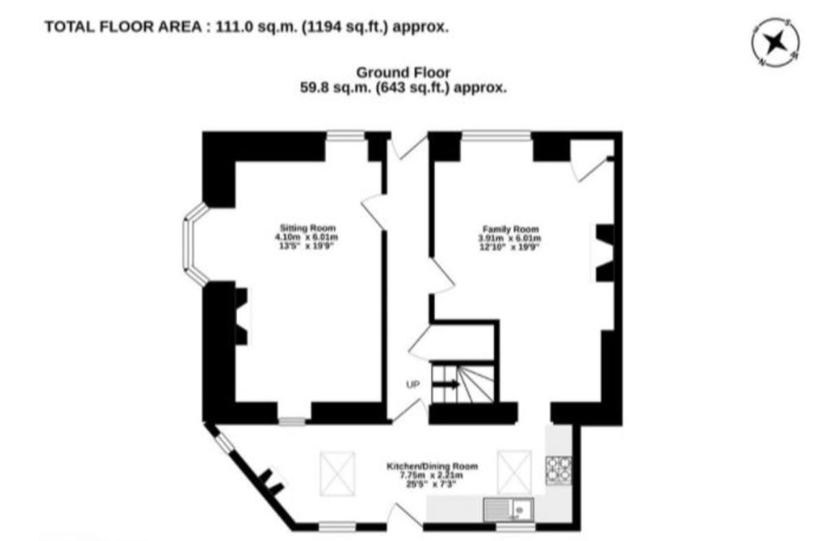 2 bed cottage to rent in Chapel Road, Alphington, Exeter - Property floorplan
