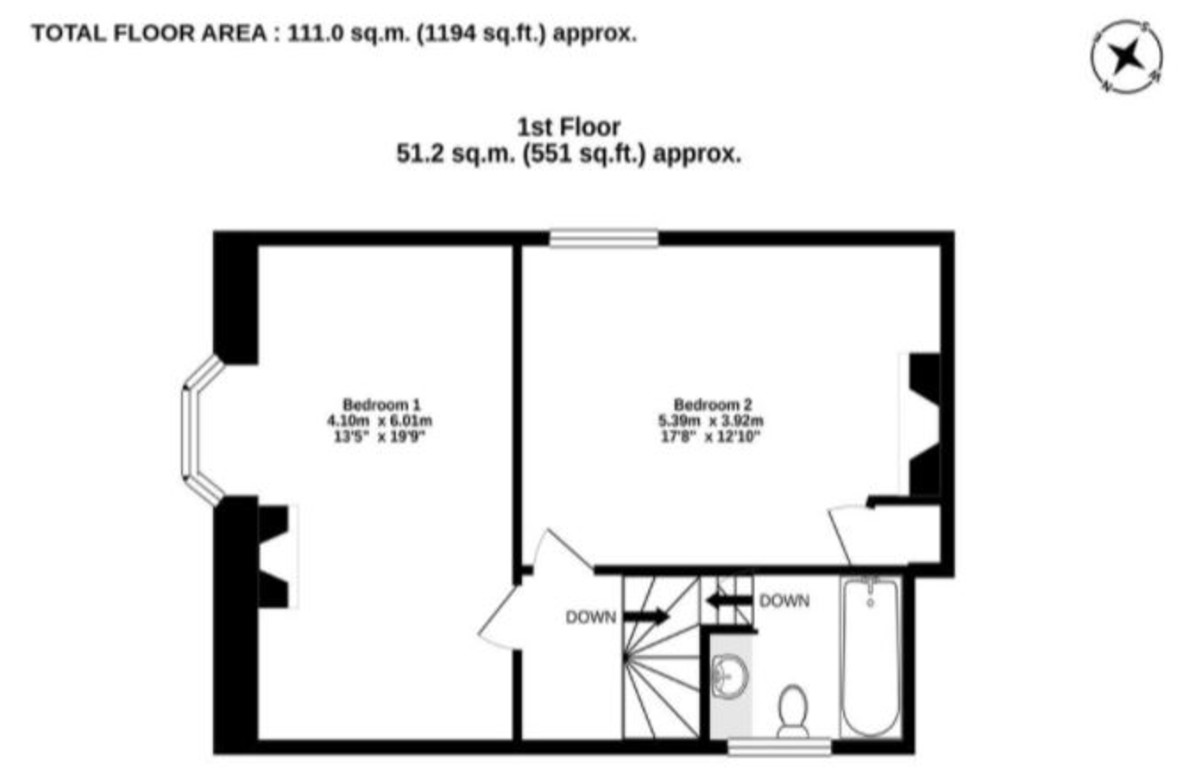 2 bed cottage to rent in Chapel Road, Alphington, Exeter - Property floorplan