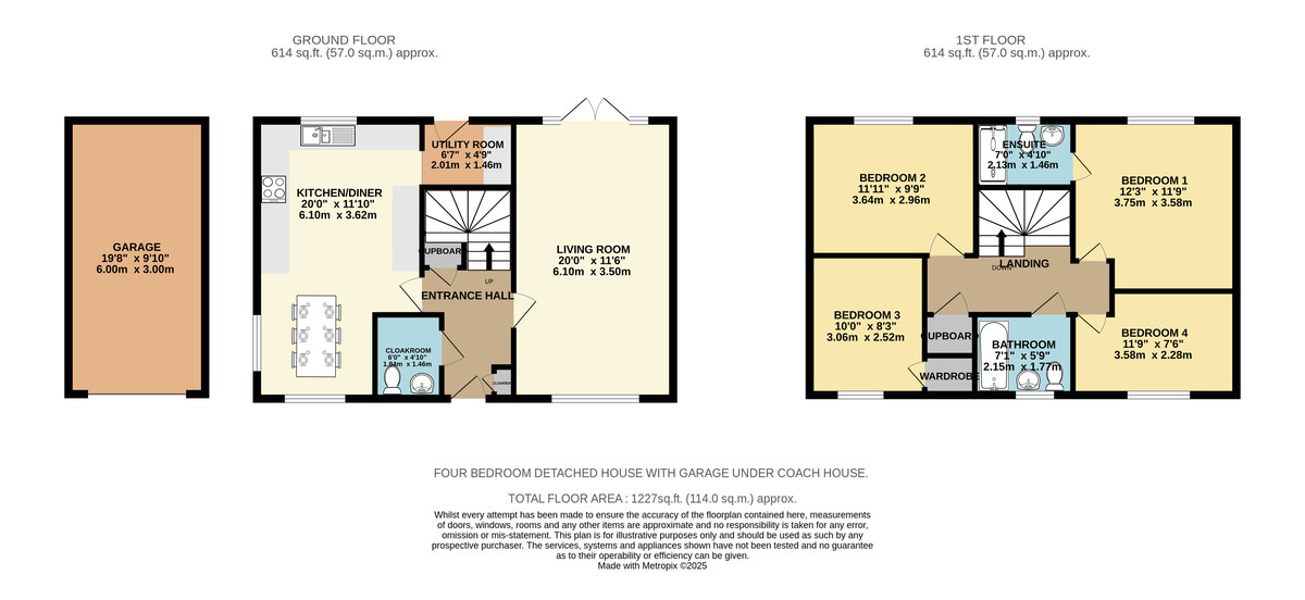 4 bed detached house for sale in Calves Close, Cranbrook, Exeter - Property floorplan