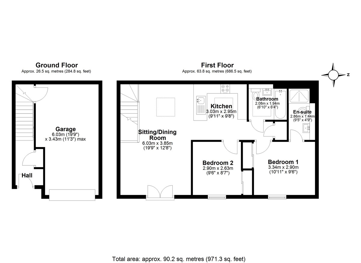 2 bed end of terrace house for sale in Quartz Row, Exeter, EX4 - Property floorplan