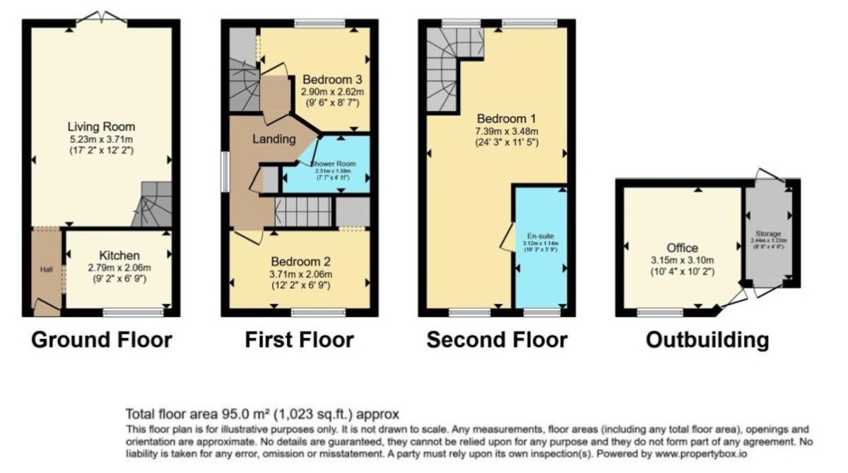 3 bed end of terrace house for sale in Poppy Close, Exeter, EX4 - Property floorplan