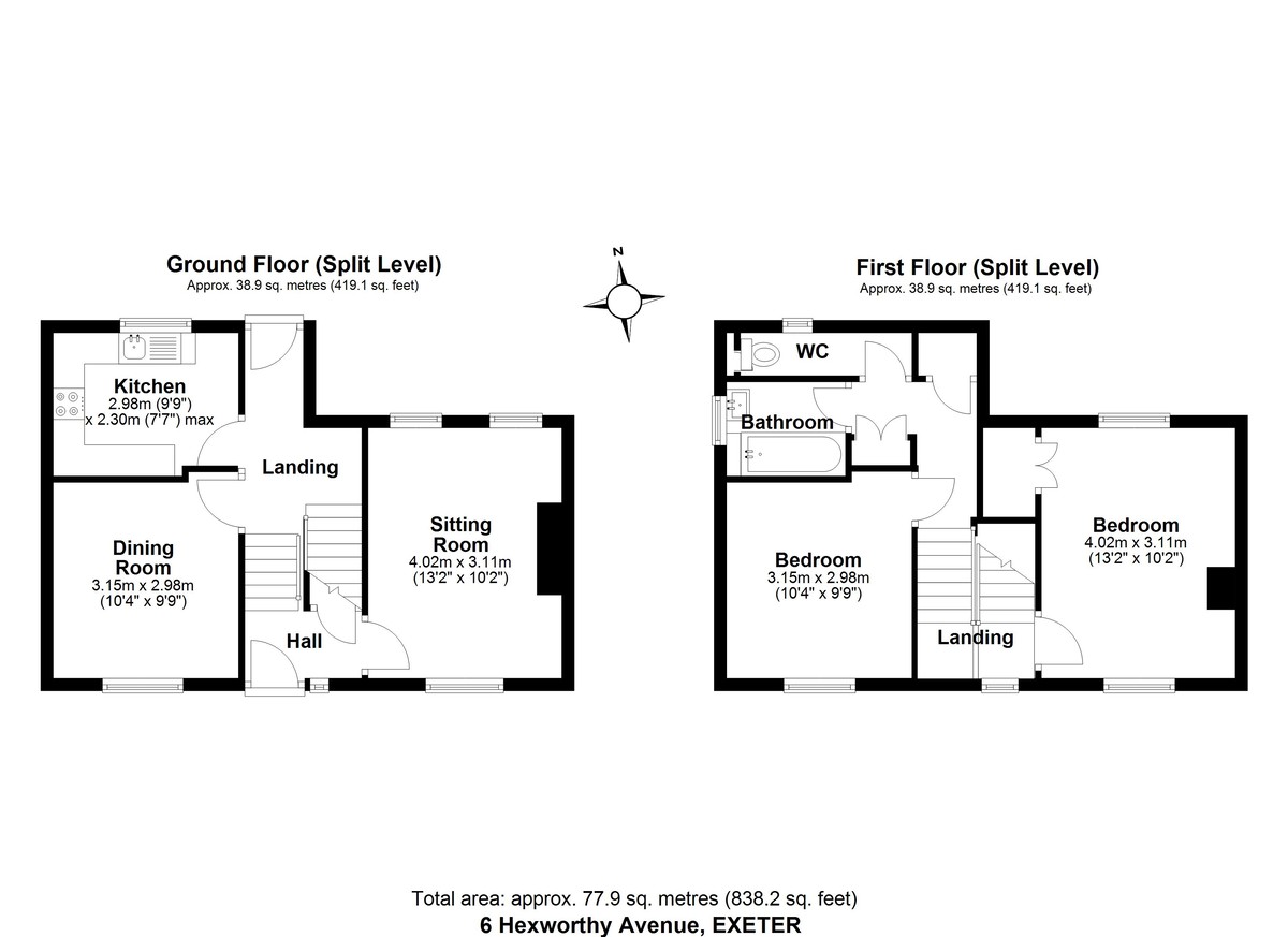 3 bed detached house for sale in Hexworthy Avenue, Exeter, EX4 - Property floorplan