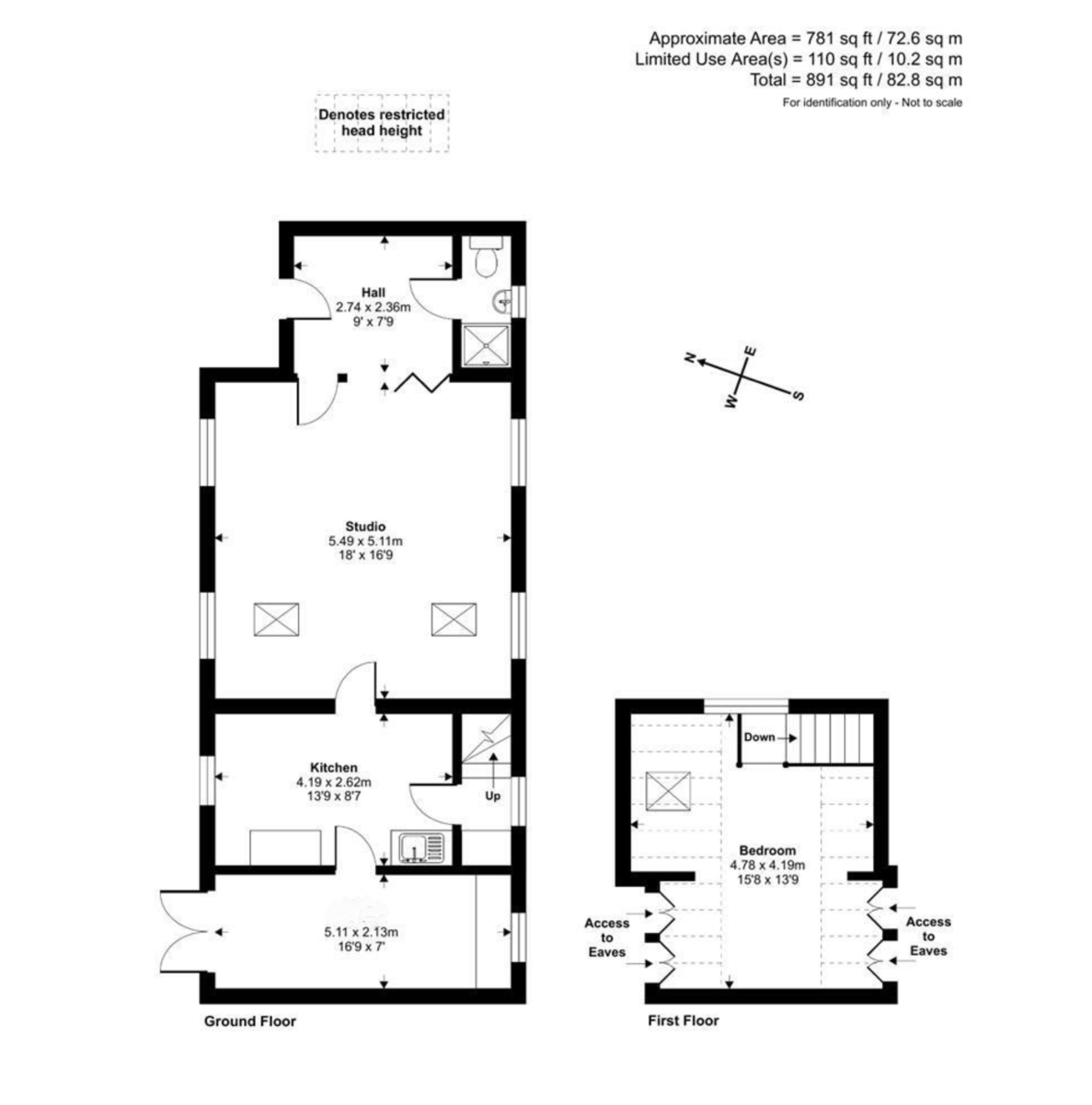 1 bed detached house to rent in Pocombe Bridge, Exeter - Property floorplan