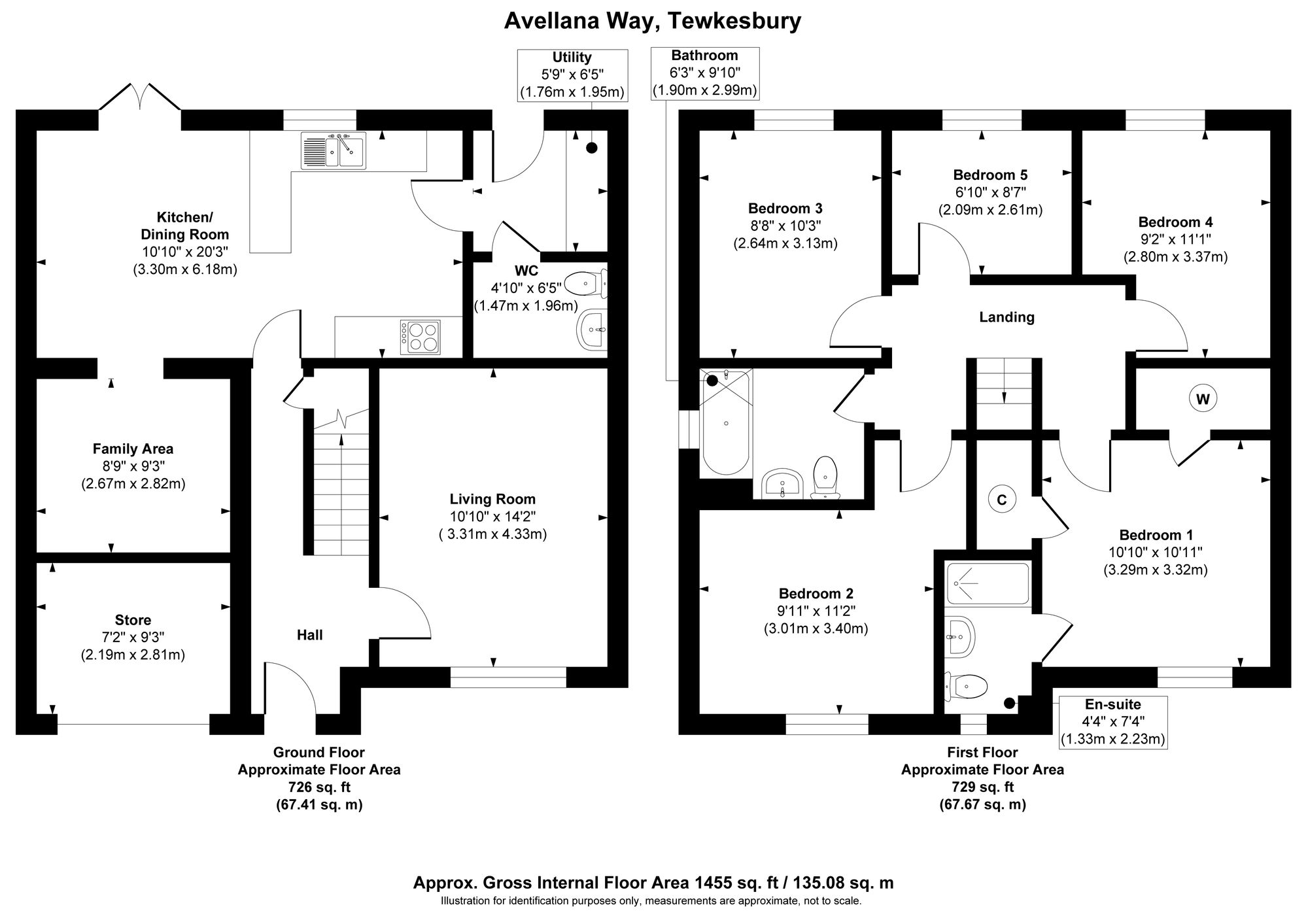 5 bed detached house for sale in Avellana Way, Ashchurch, GL20 - Property floorplan