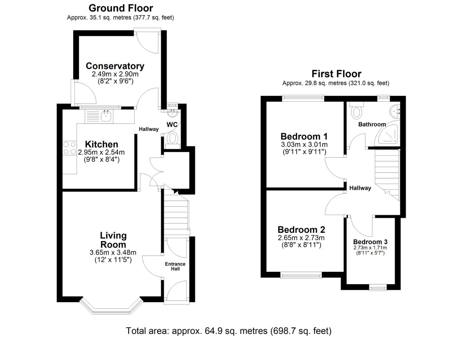 3 bed end of terrace house for sale in Villa Road, Coventry - Property Floorplan
