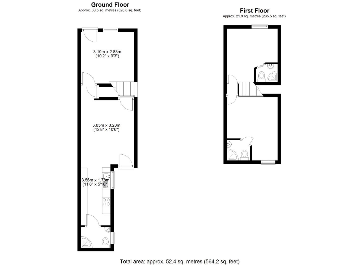 2 bed terraced house for sale in Winchester Street, Coventry - Property Floorplan